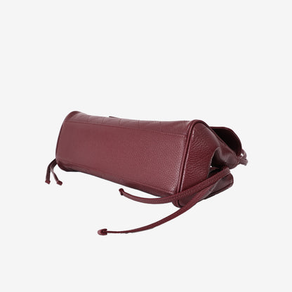 Chanel 26S Shopping Bag in Burgundy Calfskin with Gold Hardware