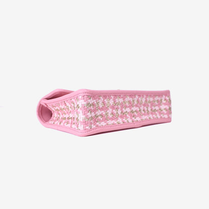 Chanel 23C Pink Woven Flap Bag in Pink Woven Leather with Gold Hardware