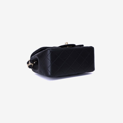 Chanel Mini Classic Hand Bag in Black Lambskin with Gold Hardware (Contact to Enquire)