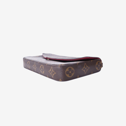 Louis Vuitton Félicie Pochette in Monogram Coated Canvas with Gold Hardware