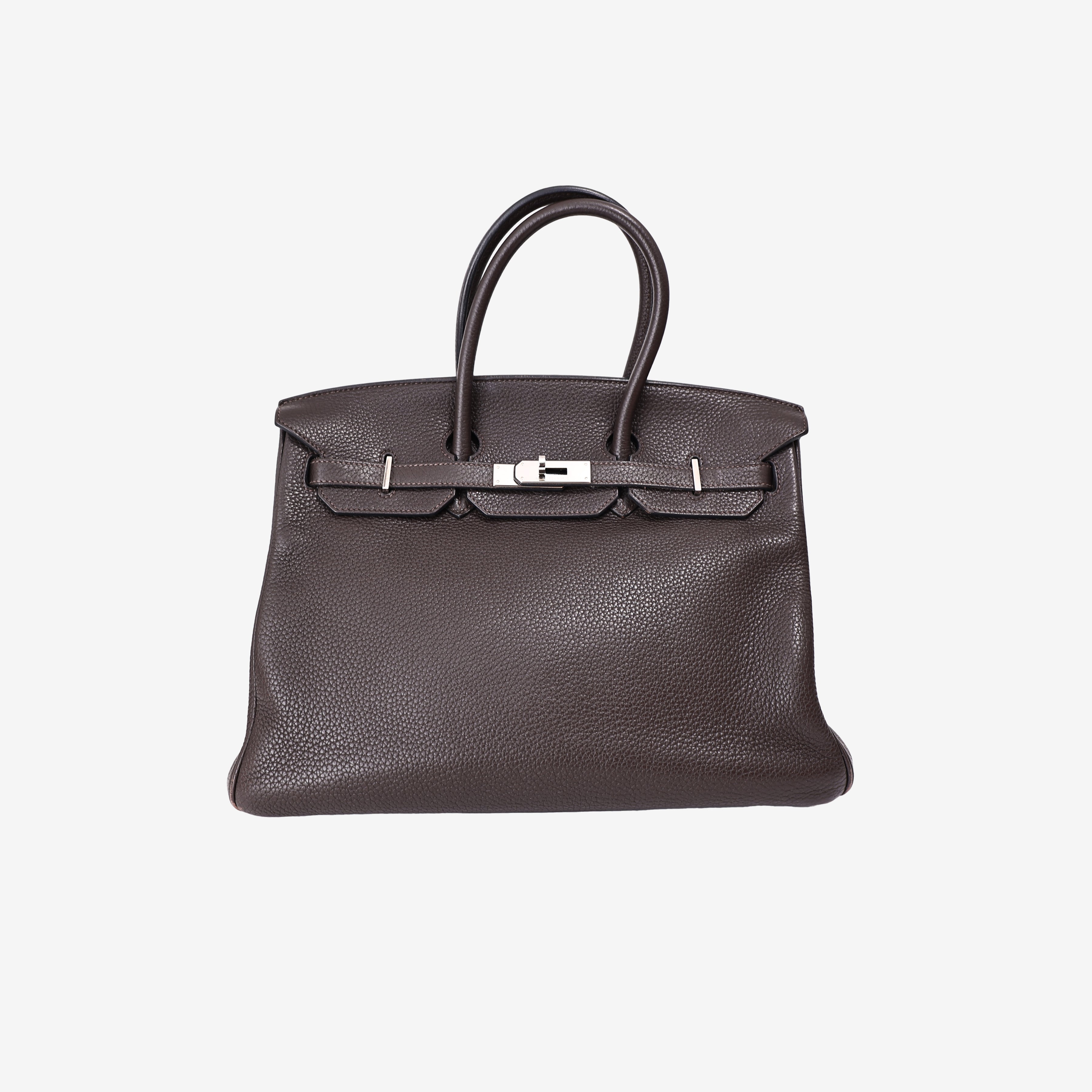 Hermès Birkin in Brown Togo Leather with Palladium Hardware front view