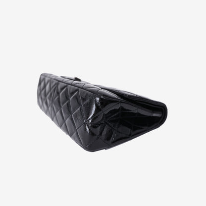 Chanel 2.55 Reissue Bag in Black Calfskin Leather with Silver Hardware