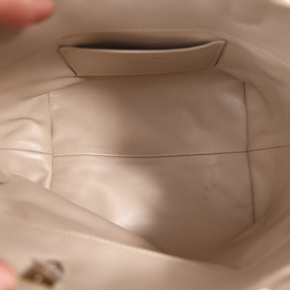 Dior Toujours Tote Bag in Beige Calfskin Leather with Gold Hardware