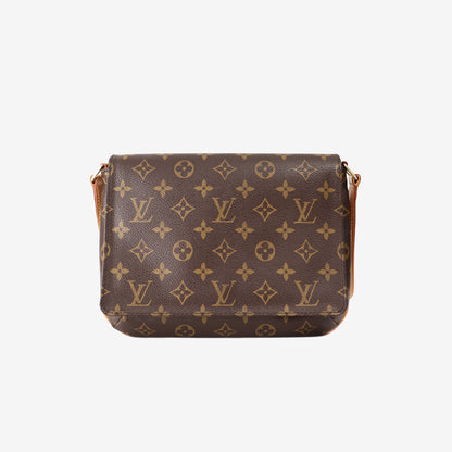 Louis Vuitton Monogram Musette Tango Short Strap Shoulder Bag in Brown with Gold Hardware