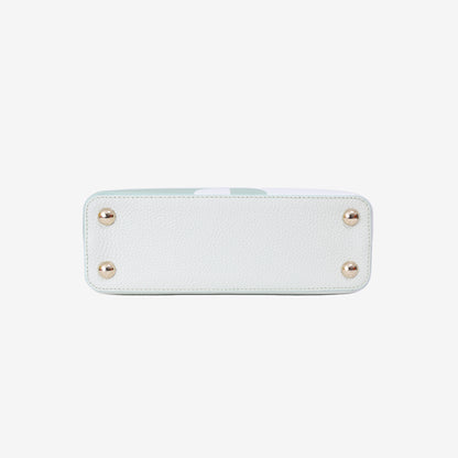 Louis Vuitton Capucines BB in Light Green Taurillon Leather with Gold Hardware bottom view