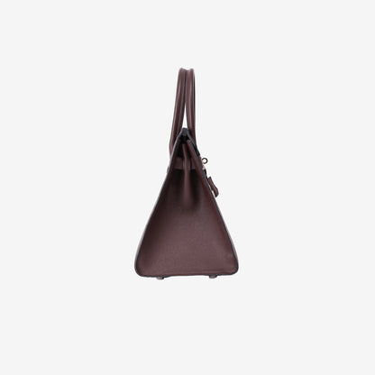 Hermès Birkin 30 in Bordeaux Epsom Leather with Palladium Hardware side view