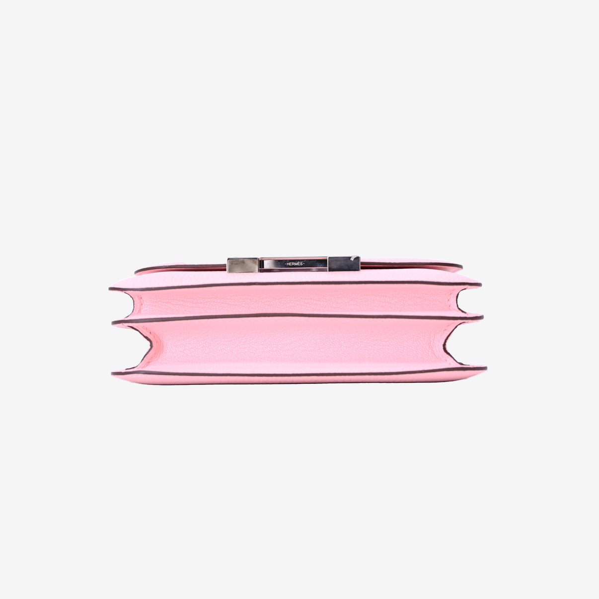 Hermès Constance 18 in Sakura Pink Chevre Mysore Leather with Palladium Hardware bottom view