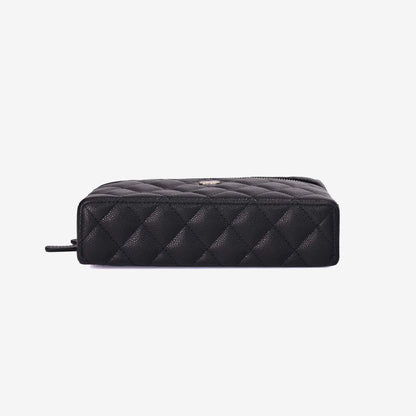Chanel LP Vanity Case with Chain Small CC Logo in Black Caviar Leather with Gold Hardware (Contact to Enquire)