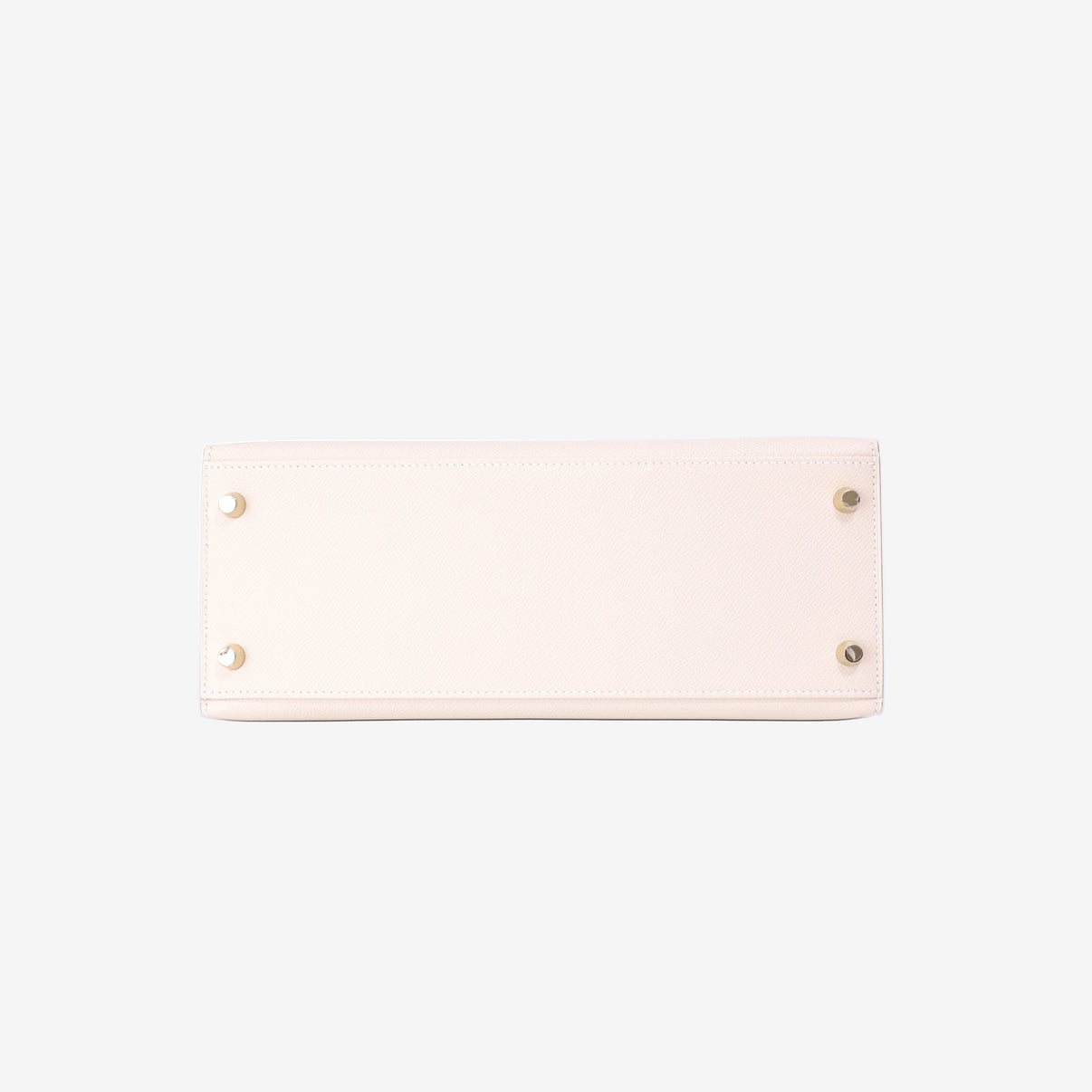 Hermès Kelly 28 in Craie Epsom Leather with Gold Hardware bottom view