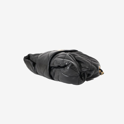 Chanel Mini Bow Bag in Black Quilted Lambskin Leather with Gold Hardware
