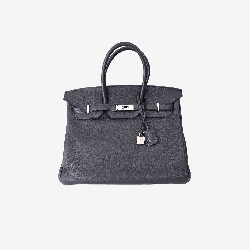 Hermès Birkin 35 in Noir Clemence Leather with Palladium Hardware