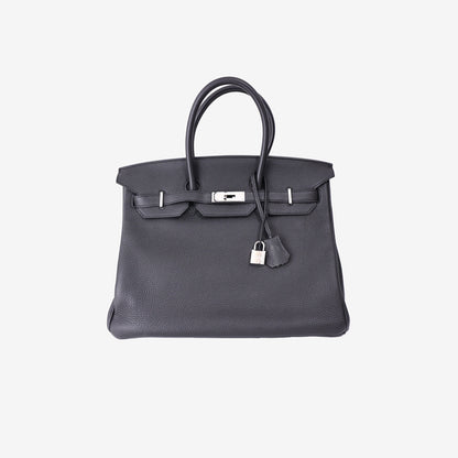 Hermès Birkin 35 in Noir Clemence Leather with Palladium Hardware
