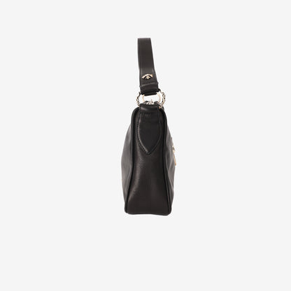 Chrome Hearts Chicken Nugget Bag in Black Leather with Silver Hardware