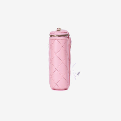 Chanel Vertical Vanity Case in Pink Caviar Leather with Gold Hardware (Contact to Enquire)