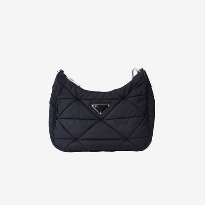 Prada Padded Re-Nylon Shoulder Bag in Black Re-Nylon