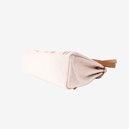 Hermès Herbag Zip PM 31 "Brides de Gala" in Natural Sable/Ecru Berline Hunter Leather/Toile H Canvas with Palladium Hardware