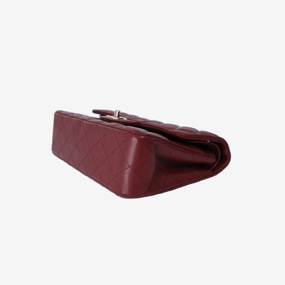 Chanel Classic Small Flap Bag in Red Caviar Leather with Gold Hardware