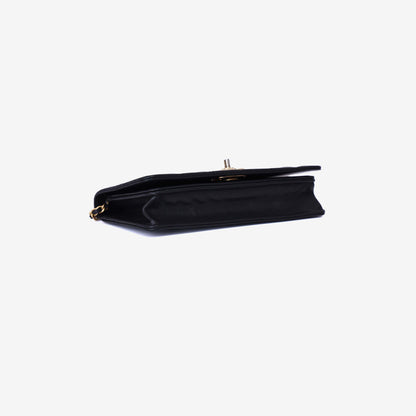 Chanel Camellia Wallet on Chain in Black Caviar Leather with Gold Hardware
