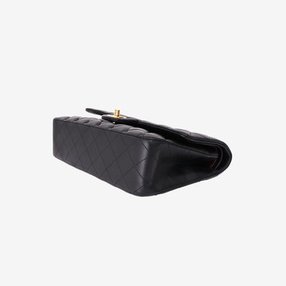 Chanel Classic Flap Bag Medium in Black Lambskin with Gold Hardware