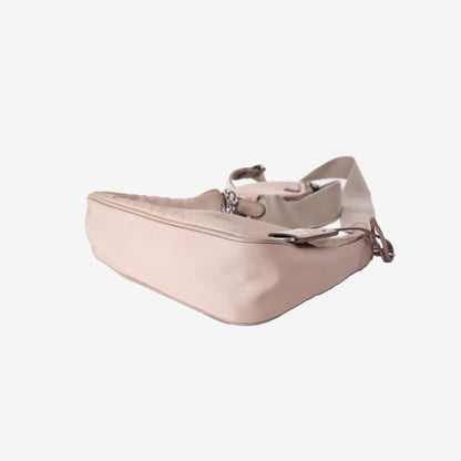 Prada Re-Edition 2005 Re-Nylon Bag in Beige with Silver Hardware