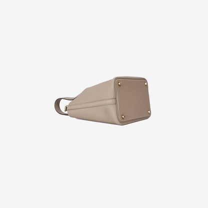Hermès Picotin 18 in Beige Marfa Clemence Leather with Gold Hardware bottom side view