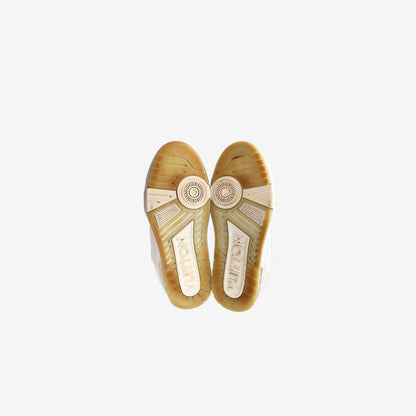 Louis Vuitton LV Trainer Sneaker in White Smooth/Grained Calfskin Leather (EU 38.5)