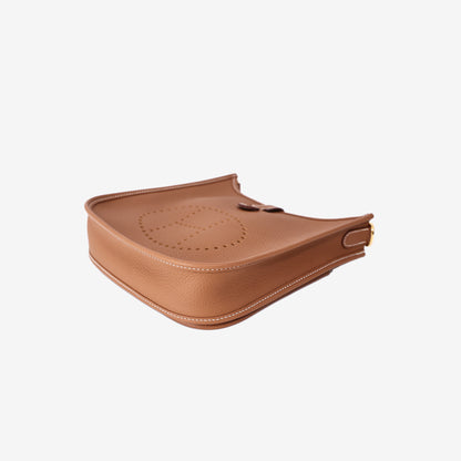 Hermès Evelyne 23 in Gold Clemence Leather with Gold Hardware
