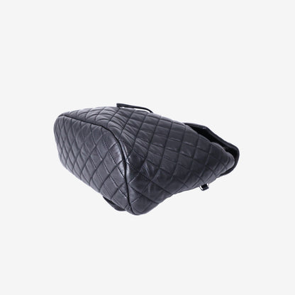 Chanel Urban Spirit Backpack in Black Lambskin Leather with Silver Hardware
