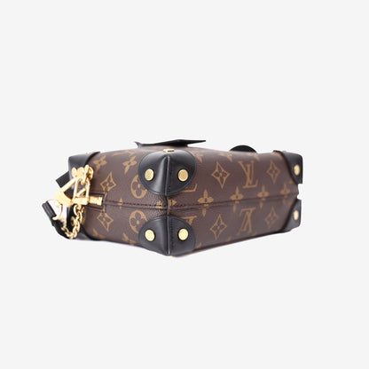 Louis Vuitton Petite Malle Souple in Monogram Canvas with Black Leather Trim
