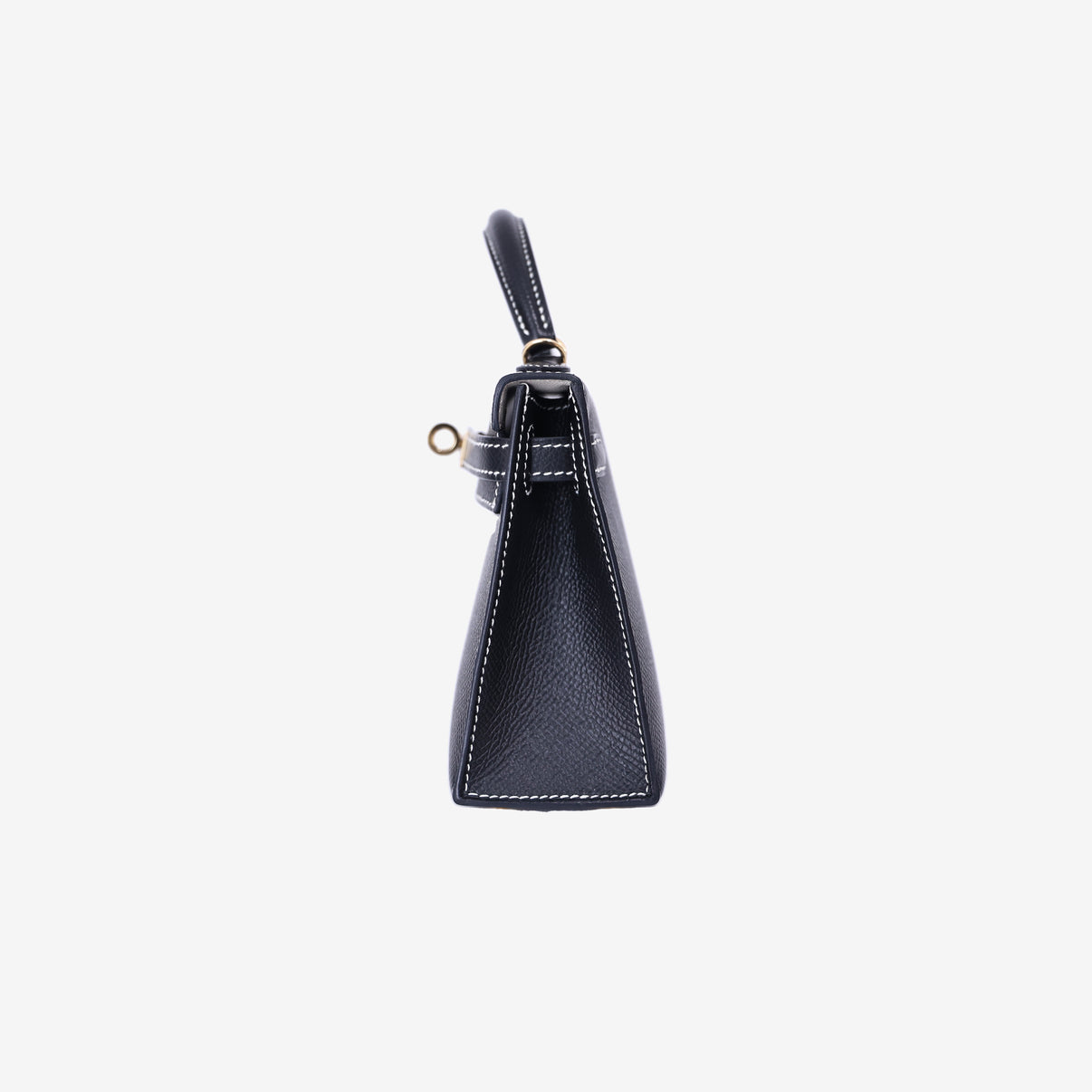 Hermès Mini Kelly 20 HSS in Black Epsom Leather with Gold Hardware side view