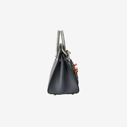 Hermès Sac Faubourg Birkin 20 “Rainy Days” in Gris Misty Matte Alligator with Permabrass Hardware (Contact to Enquire)