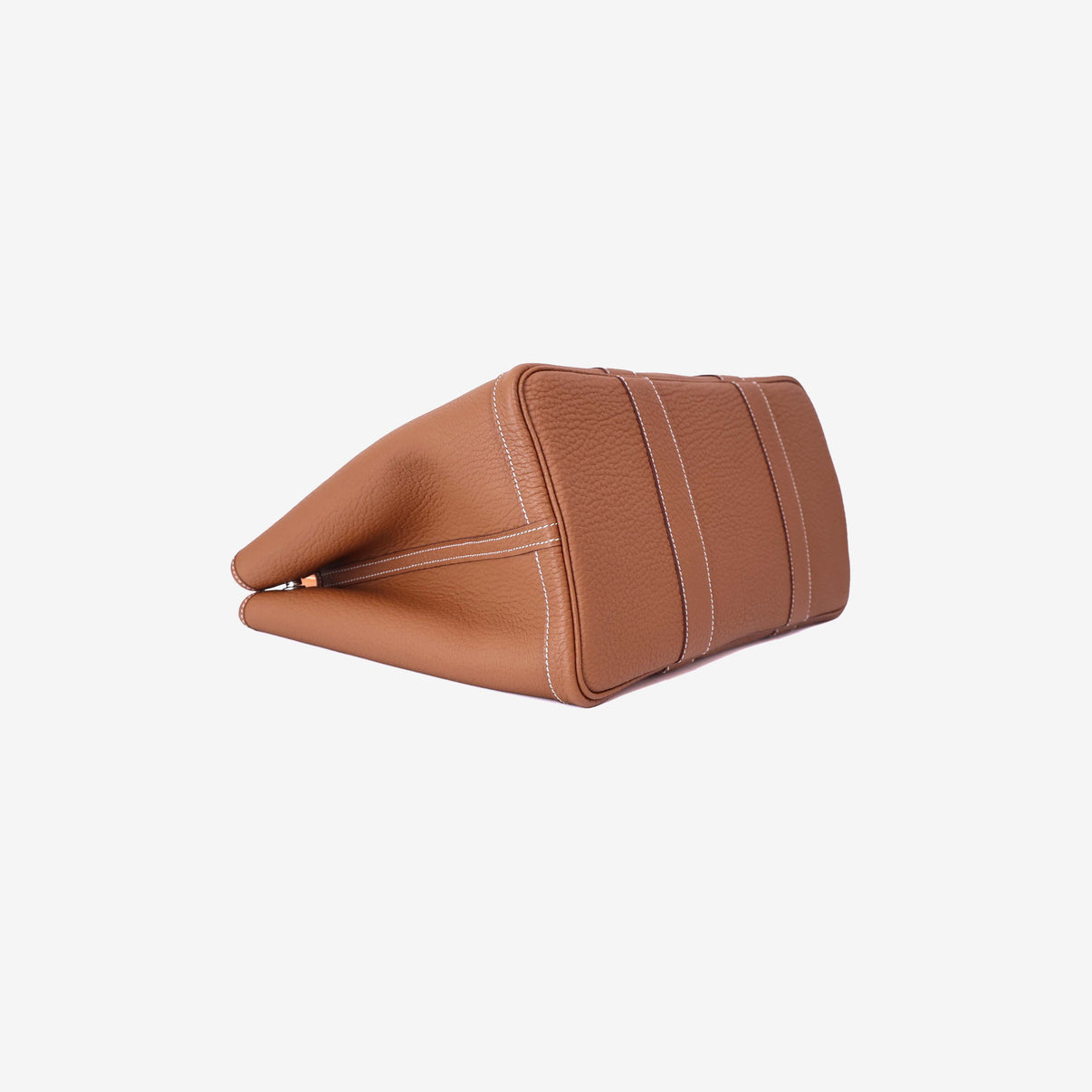 Hermès Garden Party 36 in Gold Negonda Leather with Palladium Hardware bottom side view
