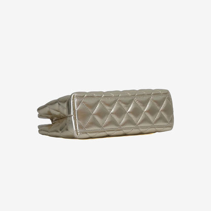 Chanel Kelly Nano Bag in Gold Lambskin Leather with Gold Hardware