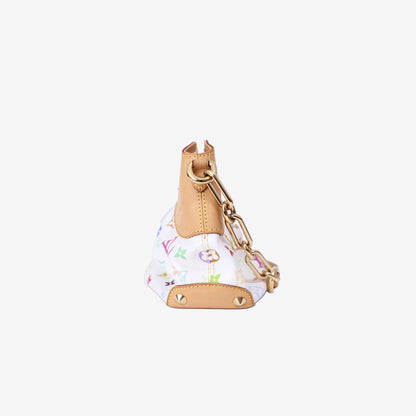 Louis Vuitton Judy Bag in White Monogram Canvas with Gold Hardware side view