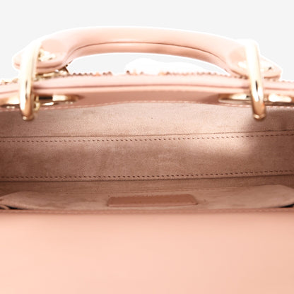 Christian Dior Lady D-Joy Bag in Pink Metallic Sequins with Gold Hardware