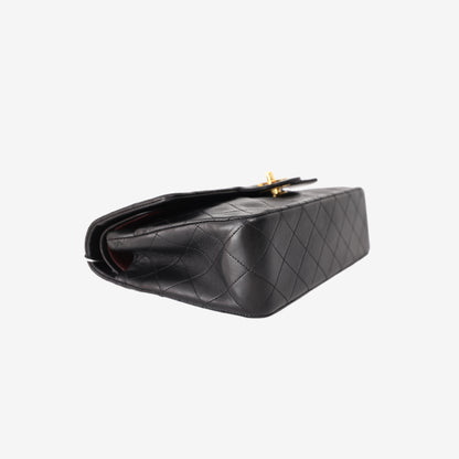 Chanel Vintage Classic Flap Medium in Black Lambskin Leather with Gold Hardware