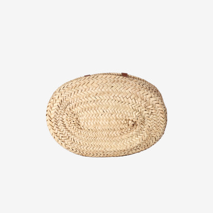 Celine Classic Panier Bag in Braided Palm and Calfskin Leather