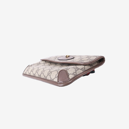Gucci Neo Vintage Belt Bag in GG Supreme Canvas with Brown Calf Leather and Antique Gold Hardware
