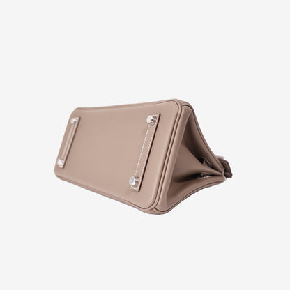 Hermès Shoulder Birkin 29 in Etoupe Evercolor Leather with Palladium Hardware