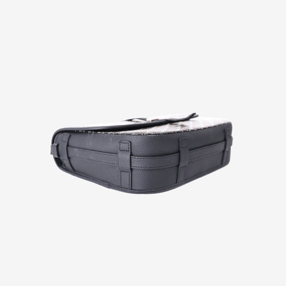 Goyard Belvédère Messenger Bag in Black Chevron Monogram Canvas with Silver Hardware