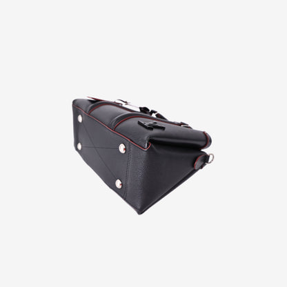 Louis Vuitton Soufflot BB Bag in Black Epi Leather with Silver Hardware