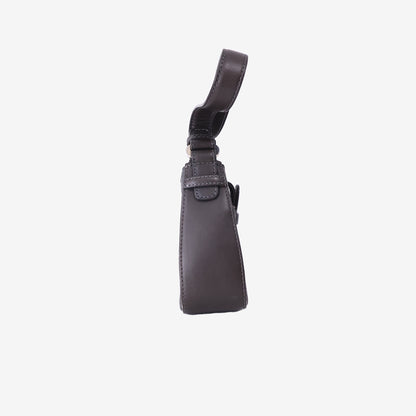 Loewe Suede Anagram Baguette Shoulder Bag in Grey Calfskin Suede