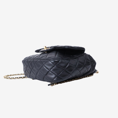 Chanel Small Seoul Backpack in Black Lambskin Leather with Gold Hardware