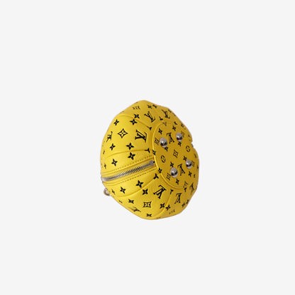 Louis Vuitton x Yayoi Kusama Limited Edition Pumpkin Bag in Yellow/Black Monogram Calfskin Leather with Silver Hardware
