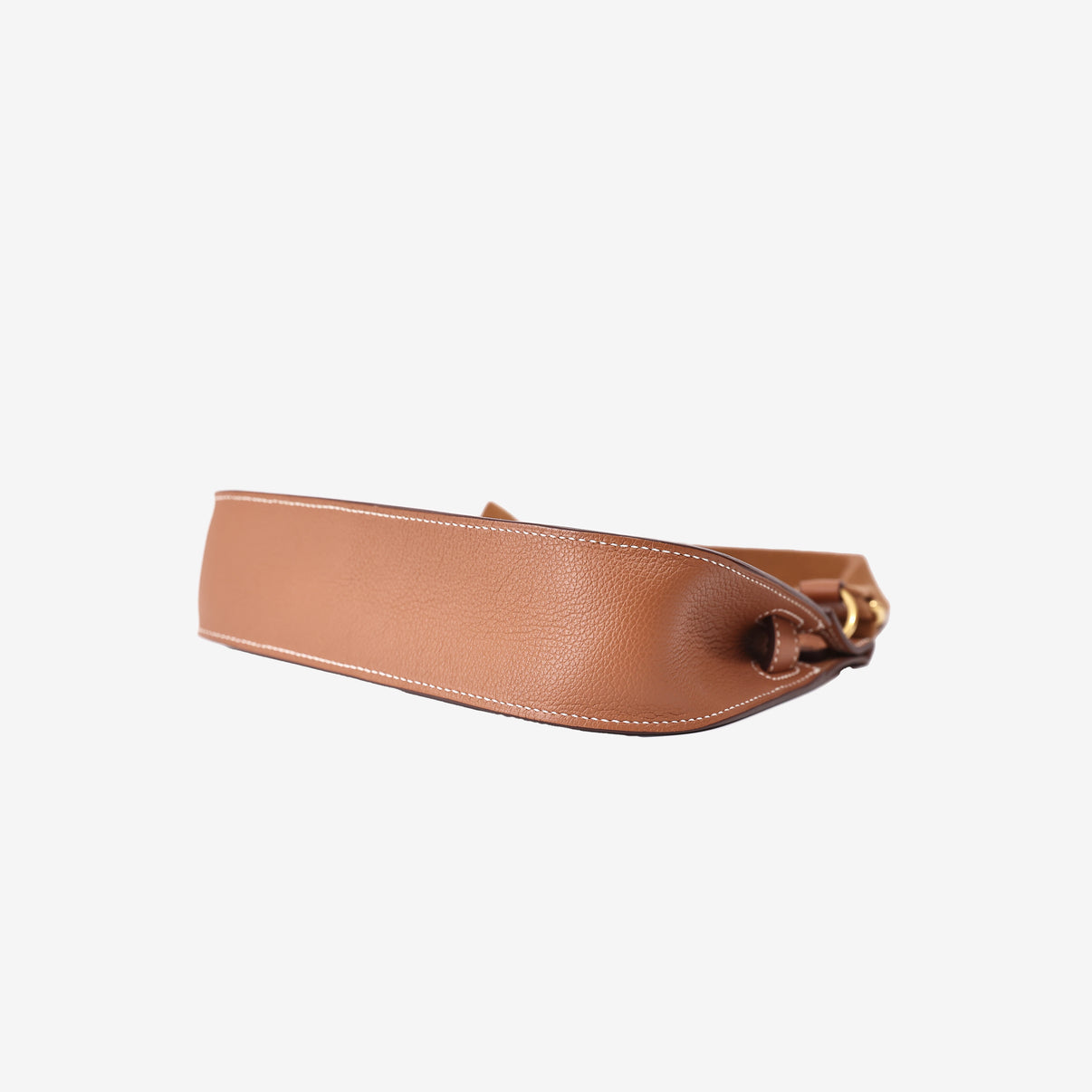 Hermès Jypsière in Gold Evercolor Leather with Gold Hardware bottom side view