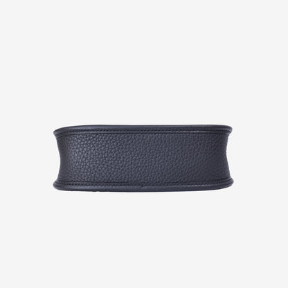 Hermès Evelyne 16 in Noir Clemence Leather with Palladium Hardware bottom view