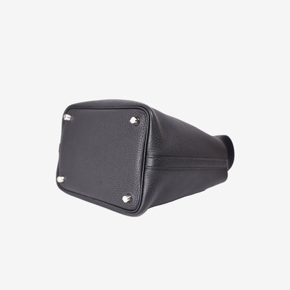 Hermès Picotin 18 in Noir Clemence Leather with Palladium Hardware