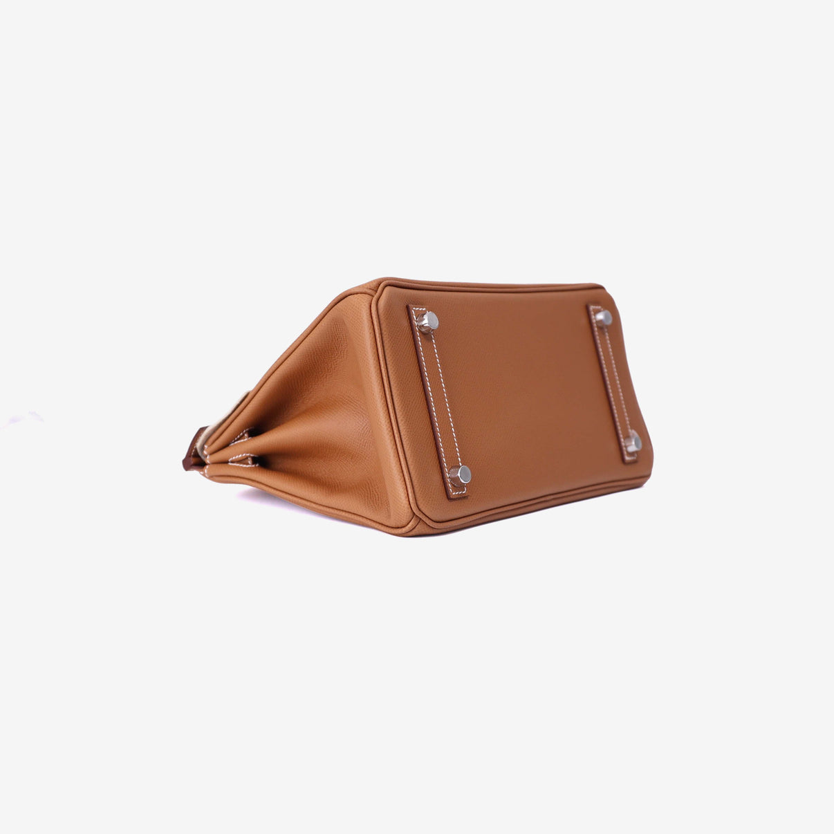 Hermès Birkin 25 in Gold Epsom Leather with Palladium Hardware bottom side view