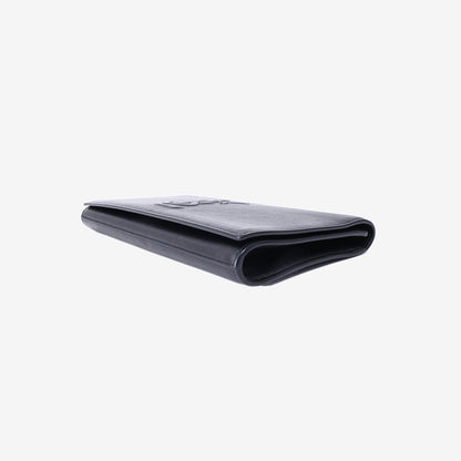 Saint Laurent Belle de Jour Clutch in Black Calfskin Leather