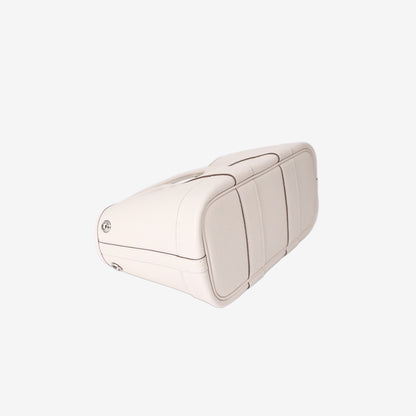 Hermès Garden Party 23 in White Togo Leather with Palladium Hardware